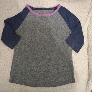 10 For $10 Cherokee Gray and Blue Quarter Length Sleeve Tee Size 4/5